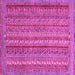 Square Machine Washable Abstract Pink Modern Rug, wshabs2374pnk