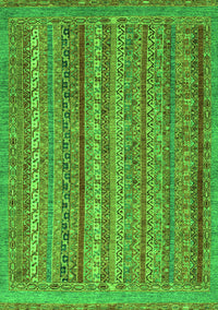 Abstract Green Modern Rug, abs2374grn