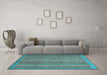 Machine Washable Abstract Light Blue Modern Rug in a Living Room, wshabs2374lblu