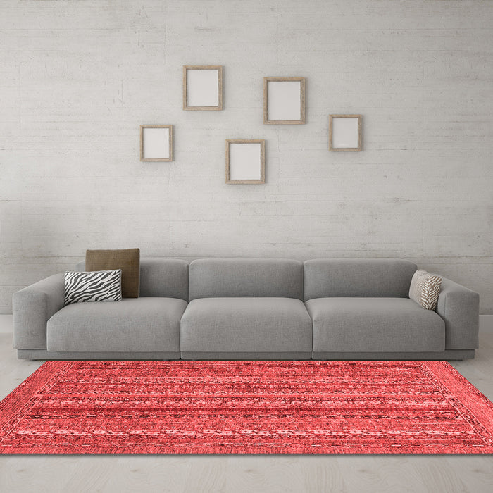 Modern Red Washable Rugs