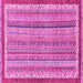 Square Machine Washable Abstract Pink Modern Rug, wshabs2375pnk