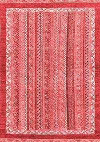 Abstract Red Modern Rug, abs2375red