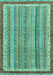 Abstract Turquoise Modern Rug, abs2375turq