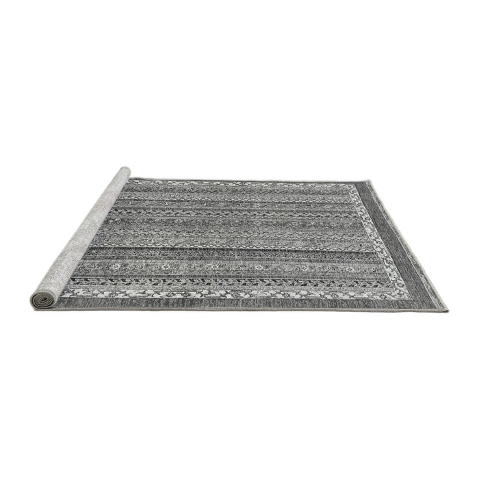 Sideview of Machine Washable Abstract Gray Modern Rug, wshabs2375gry