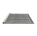 Sideview of Machine Washable Abstract Gray Modern Rug, wshabs2375gry