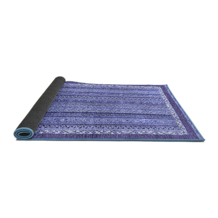 Sideview of Abstract Blue Modern Rug, abs2375blu