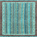 Square Machine Washable Abstract Light Blue Modern Rug, wshabs2375lblu