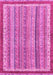 Machine Washable Abstract Pink Modern Rug, wshabs2375pnk