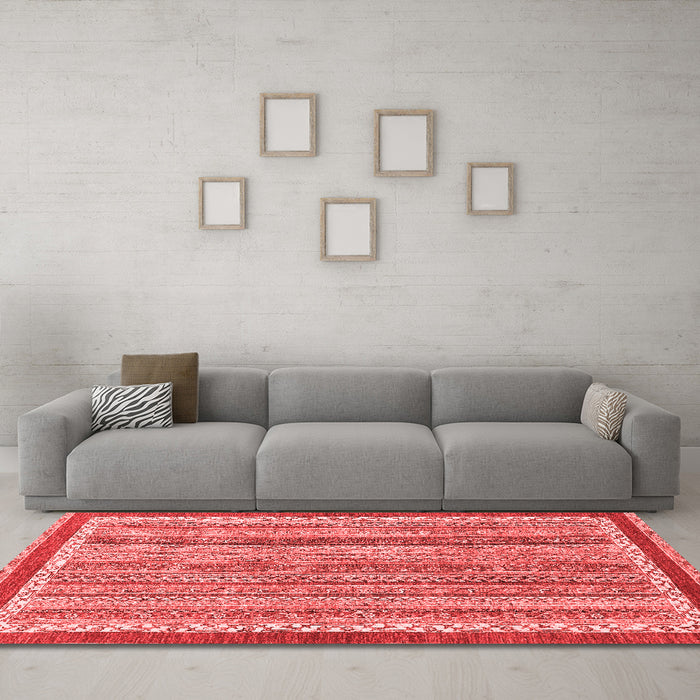 Modern Red Washable Rugs