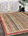 Abstract Chestnut Red Modern Rug in Family Room, abs2375