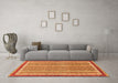 Machine Washable Abstract Orange Modern Area Rugs in a Living Room, wshabs2375org