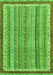 Machine Washable Abstract Green Modern Area Rugs, wshabs2375grn