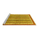 Sideview of Machine Washable Abstract Yellow Modern Rug, wshabs2375yw