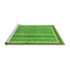 Sideview of Machine Washable Abstract Green Modern Area Rugs, wshabs2375grn