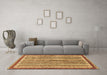 Machine Washable Abstract Brown Modern Rug in a Living Room,, wshabs2375brn