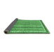 Sideview of Abstract Emerald Green Modern Rug, abs2375emgrn