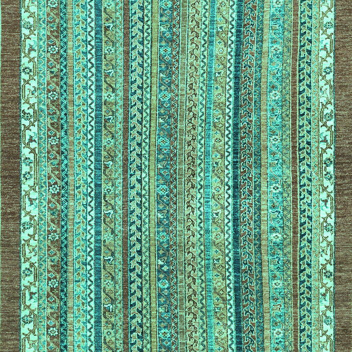 Machine Washable Abstract Turquoise Modern Area Rugs, wshabs2375turq