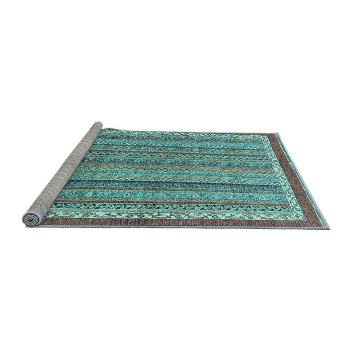 Sideview of Machine Washable Abstract Light Blue Modern Rug, wshabs2375lblu