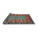 Sideview of Abstract Red Brown Animal Rug, abs2376