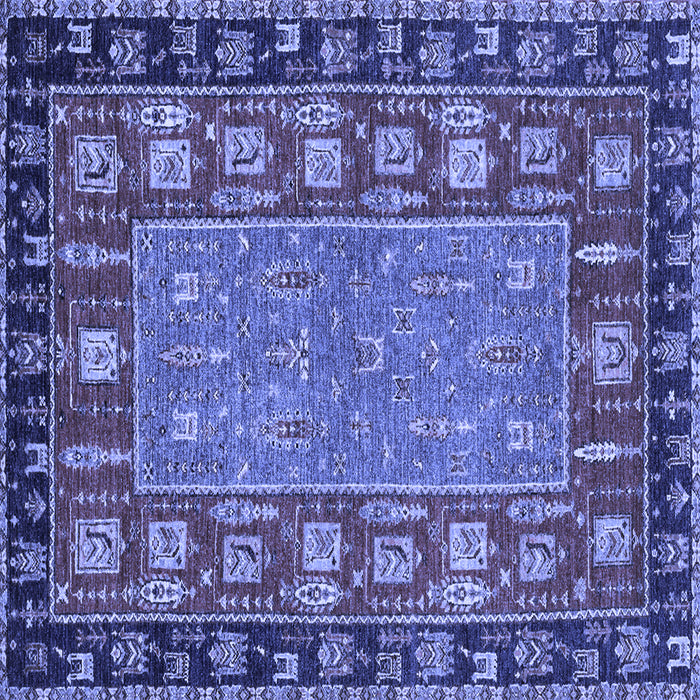 Square Machine Washable Animal Blue Traditional Rug, wshabs2376blu