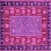 Square Machine Washable Animal Pink Traditional Rug, wshabs2376pnk