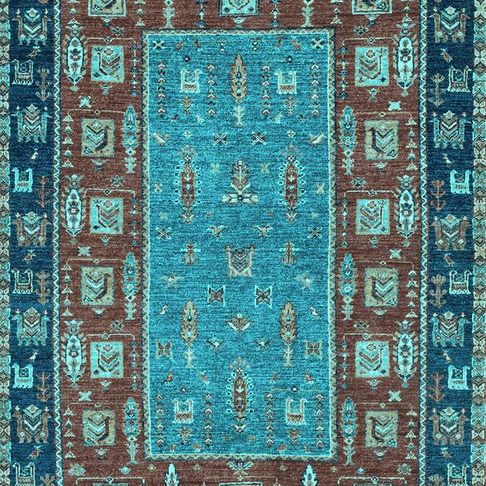 Machine Washable Animal Light Blue Traditional Rug, wshabs2376lblu