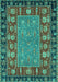 Animal Turquoise Traditional Rug, abs2376turq