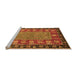 Sideview of Machine Washable Animal Orange Traditional Area Rugs, wshabs2376org
