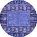 Round Animal Blue Traditional Rug, abs2376blu