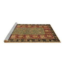 Sideview of Machine Washable Animal Brown Traditional Rug, wshabs2376brn