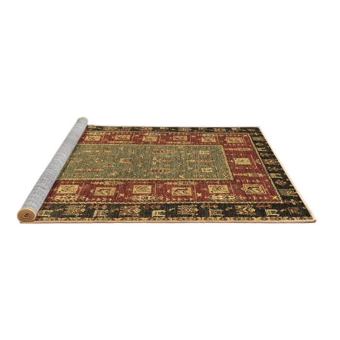 Sideview of Machine Washable Animal Brown Traditional Rug, wshabs2376brn