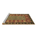 Sideview of Machine Washable Animal Brown Traditional Rug, wshabs2376brn