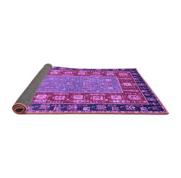 Sideview of Animal Purple Traditional Rug, abs2376pur