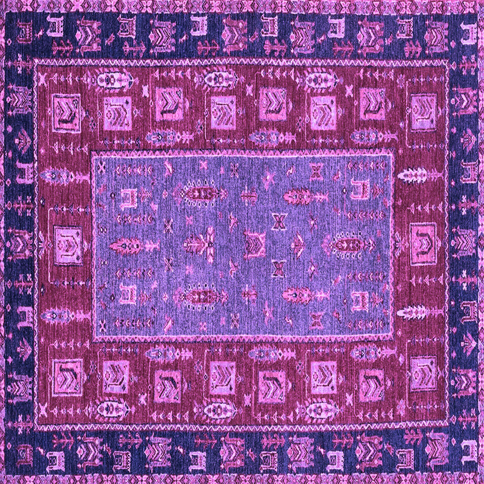 Square Machine Washable Animal Purple Traditional Area Rugs, wshabs2376pur