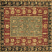 Square Animal Brown Traditional Rug, abs2376brn