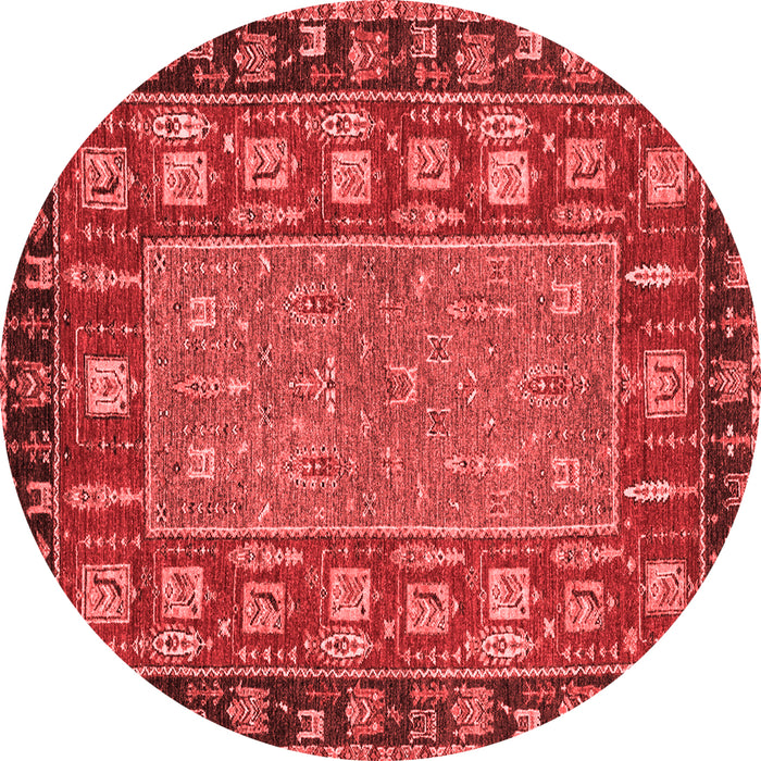 Machine Washable Animal Red Traditional Rug, wshabs2376red