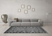 Machine Washable Animal Gray Traditional Rug in a Living Room,, wshabs2376gry