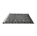 Sideview of Machine Washable Animal Gray Traditional Rug, wshabs2376gry