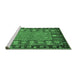 Sideview of Machine Washable Animal Emerald Green Traditional Area Rugs, wshabs2376emgrn