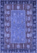 Machine Washable Animal Blue Traditional Rug, wshabs2376blu
