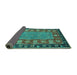 Sideview of Animal Turquoise Traditional Rug, abs2376turq