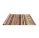 Sideview of Machine Washable Abstract Brown Sugar Brown Rug, wshabs2377