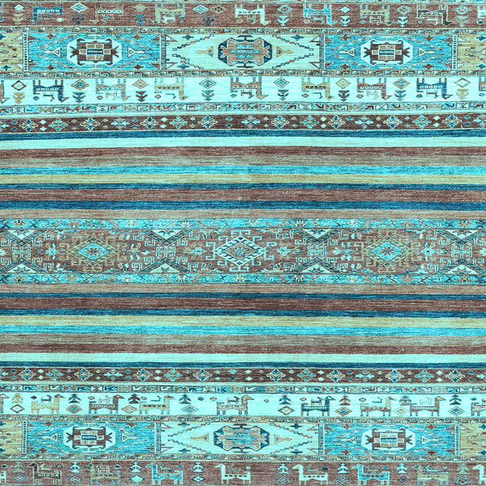 Square Abstract Light Blue Modern Rug, abs2377lblu
