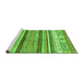 Sideview of Machine Washable Abstract Green Modern Area Rugs, wshabs2377grn