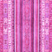 Square Abstract Pink Modern Rug, abs2377pnk