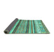 Sideview of Abstract Turquoise Modern Rug, abs2377turq