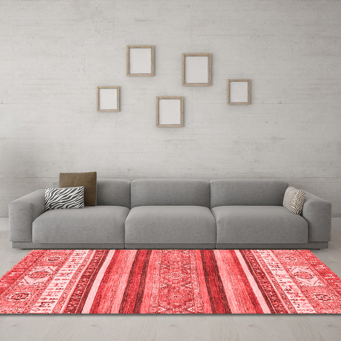 Modern Red Washable Rugs