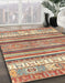 Abstract Brown Modern Rug in Family Room, abs2377