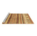 Sideview of Machine Washable Abstract Brown Modern Rug, wshabs2377brn