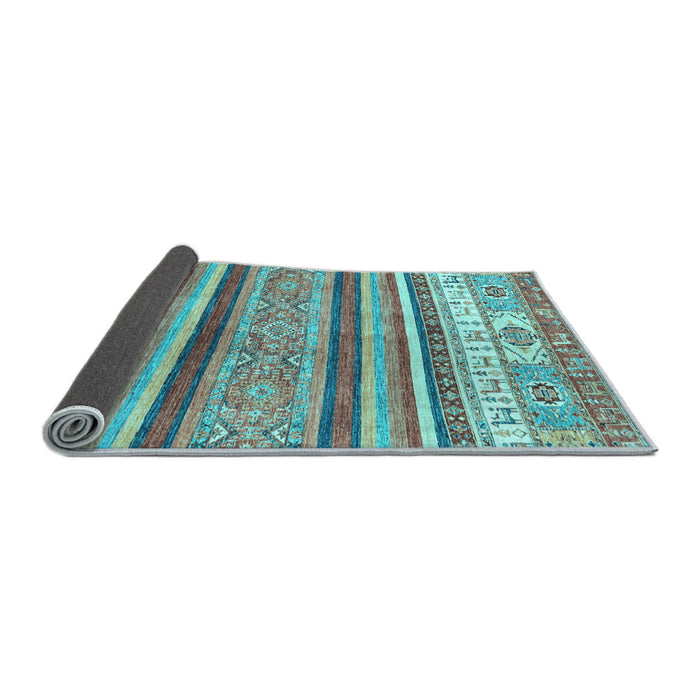 Sideview of Abstract Light Blue Modern Rug, abs2377lblu